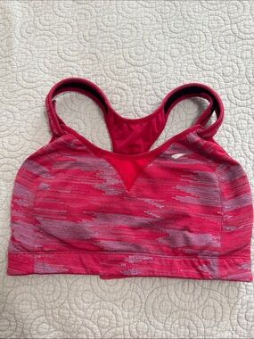 Brooks moving comfort Pink Heathered Racerback Sports Bra 36 dd